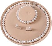 YONGMAN Freshwater Cultured Pearl Necklace Set Includes Stunning Bracelet and Stud Earrings Jewelry Set for Women