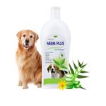 PIL Neem Plus Herbal Pet Shampoo 500 Milliliter| Anti-Fungal, Anti-Itching, Antibacterial, Antiseptic & Ph Balanced Pet Shampoo | Coat Cleansing And Conditioning Tick & Fleas Shampoo For Pet Dog