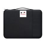 NETIZEN Presents Portfolio Organizer with Safety Lock and Zipper, Travel Documents Organizer Bag, Document Organizer File, File folders for documents, Document File (Black, A4 Travel File Folder)