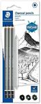 Staedtler Mars Lumograph Charcoal Pencil with Stump, Assorted (Pack of 3)