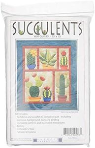 Rachel's Of Greenfield K0518 Succulents Wall Quilt Kit Pattern, None