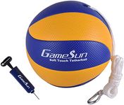 Gamesun Tetherball and Rope,Full-Size Soft Rubber, Portable Tetherballs with Soft Rope - Great Outdoor Game for Kids