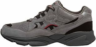 Propet Mens Stability Walker Walking Walking Sneakers Athletic Shoes - Grey, Grey/Black Nubuck, 12 XX-Wide