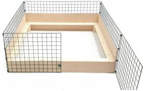 Large Dog Whelping Box - 4ft x 4ft Multipurpose Bedding Box, Puppy Cage, and Dog Play Pen for Indoor or Outdoor Use - Heavy Duty Dog Pen, Cage, or Fence with Wooden Whelping Box Insert