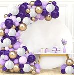 Party Propz Rubber Balloons For Decoration 83 Pcs Purple Balloons For Birthday Decoration Balloon Garland Arch Kit Purple And White Balloons For Decoration Balloons For Party Decoration Balloon Arch