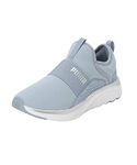 Puma Womens Softride Sophia Slip-On WN's Blue Wash-Metallic Silver Walking Shoe - 3UK (19516110)