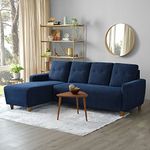 Sleepyhead Yolo- 5- to 6-Person Sofa Lhs L Shape Sofa Set (Fabric, Berry Blue)