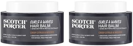 Scotch Porter Smoothing Hair Balm for Men | Instantly Controls, Moisturizes, Defines & Adds Shine | Non-Toxic Ingredients, Free of Parabens, Sulfates & Silicones | Vegan | 3.4oz – 2 Pack