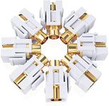 GearIT BNC Keystone Jack Insert for BNC Cables Wall Jack, BNC Insert, F/F SDI Keystone Cable Jack Adapter with TV Jack in White, 10 Pack