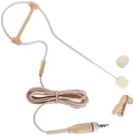 Concealed Single Earhook Headset Microphone Compatible with Sennheiser Wireless Bodypack Transmitter, Omnidirectional Condenser Mic with Windscreen, Ideal for Lectures, Singing 3.5mm Lock Plug