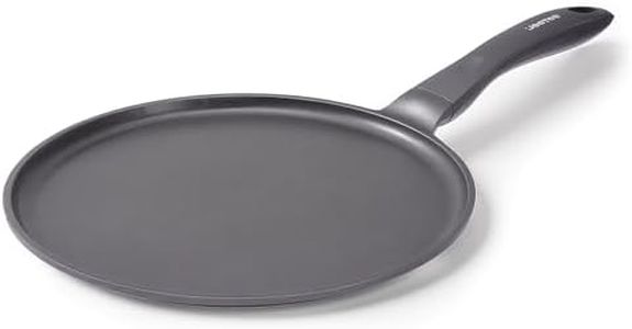 JEETEE Nonstick Crepe Pan, 11 Inch Titanium Pancake Pan, Healthy Non-Toxic Flat Tawa Dosa Tortilla Pan for All Stovetops including Induction, PTFE & PFOA Free