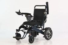 Foldable Electric Wheelchair Automatic Folding Power Chair Mobility Chair 26 ah Battery 6 KMPH 250W Motor Aluminium Frame Dark Blue