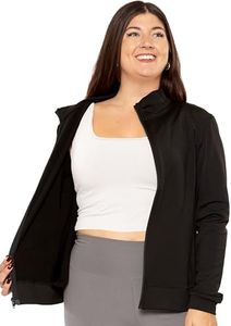 STRETCH IS COMFORT Women's Micro Fleece Performance Jacket Black Large