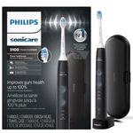 SONICARE Philips Protectiveclean 5100 Gum Health, Rechargeable Electric Toothbrush With Pressure Sensor, Black Hx6850/60, 1 Count - Adult