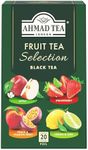 Ahmad Tea Fruit Tea Selection of 4 Fruit Black Teas - 20 Teabags - Lot of 6