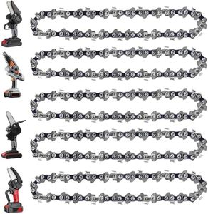 5 Pieces 4 Inch Mini Chainsaw Chain for Stihl GTA 26, 4 Inch Replacement Chains for Cordless Electric Portable Mini Chainsaw for Wood Branch Cutting (28 Drive Links)