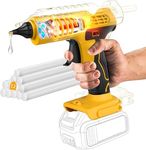 100W Cordless Hot Glue Gun for DeWalt 20V Battery(NO Battery), Full Size Hot Glue Gun Cordless & Rechargeable, Wireless Hot Glue Gun Kit with 12pcs 0.43'' Large Hot Glue Gun Stick Set for Craft & DIY