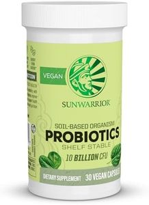 Sunwarrior Probiotics Soil-based Vegan Capsules | 10 billion CFU for Digestion Soy Free Gluten Free Dairy Free | 30 CT