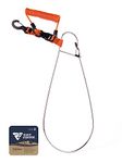 Rogue Endeavor Fish Stringer Clip, Large, Stainless Construction, Quick Release 36” Steel Core Lanyard, Designed for Spearfishing, Kayak Fishing & Scuba Diving and All Fish Types (Orange- Heavy Duty)