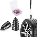 DETACHI 20 Pc's (10Pcs Small & 10Pcs Big Screw) Car Tire Repair Nails, Tyre Repair Rubber Capsule Kit, Self-Service Tire Repair Screws Nail, Quick Puncture Repair Tools for Car, Motorcycle, ATV, Truck