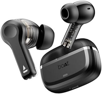 boAt Nirvana Space, 360º Spatial Audio, Active Noise Cancellation (~32dB), 100Hrs Battery,4Mics ENx, Fast Charge, v5.3 Bluetooth Earbuds, TWS Ear Buds Wireless Earphones with mic (Cosmic Black)
