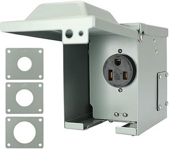 50 Amp 250 Volt 6-50R EV/Welding Power Outlet Box, Enclosed Lockable Weatherproof Outdoor Electrical Panel