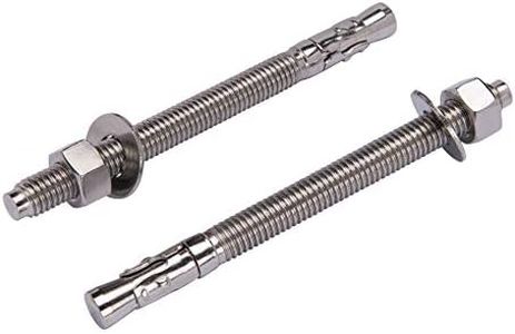 Bolt Dropper 1/2" X 6" Wedge Anchor (5pc), 18-8 Stainless Steel Corrosion Resistant Commercial Grade Washers and Nuts Included Choose Size