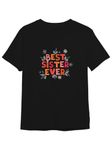 minicult Gifting Tshirt for Kids for Boy’s and Girl’s T-Shirt Brother Sister Matching Dress(Black A034)(pack of 1)(11-12 Years)