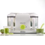 BEABA - Babycook Duo - Baby Food Maker 4 in 1 : Food Procesor, Blender and Cooker - Soft Steamer Cooking - Homemade Baby Food in 15 Minutes - XXL : 2 x 1100 ml Capacity - Neon
