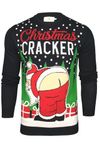 Xact Men's Christmas Jumper, Novelty Funny Naughty Theme (Christmas Cracker) XL