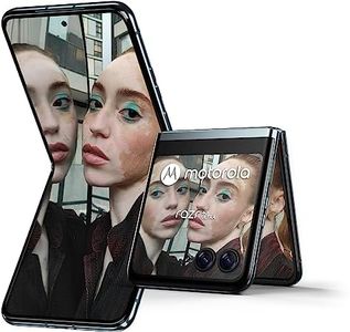 Motorola, Smartphone Razr 40 Ultra, 5G, 256 GB di memoria + 8 GB di RAM, display FHD 6,9"/3,6", dual SIM (nano SIM + eSIM), senza SIM, sbloccato, Android 13, flip phone (blu ghiaccio)
