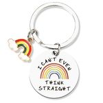 Funny Gay Pride Gift Keychain for Men Boyfriend Birthday Gifts for Best Friend Lesbian Gifts for Women Girlfriend LGBTQ LGBT Engagement Gifts for Couples Christmas Gift Ideas Rainbow Pride Key Chains