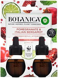 Botanica Liquid Electric Diffuser Fragrance Refill, Pomegranate & Italian Bergamot, 2 x 19mL Refill