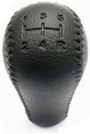 Partscollect Manual Gear Shift Knob Leather Black Gear Knob Compatible with Nissan Patrol GU GQ Series with Manual Transmission Replaces OE# 32865-40U00 3286540U00