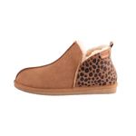 Shepherd of Sweden - Annie Sheepskin Slippers - Women - 100% Real Sheepskin - Comfort - Soft and Warm - Fluffy - Leopard chestnut - 6 UK