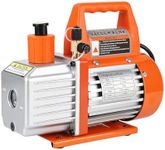 GarveeTech 3.5CFM 1/4HP Single-Stage Rotary Vane Vacuum Pump, Efficient Heat Dissipation, Vacuum Pump Automotive, Includes Oil Bottle, Vacuum Pump Kit for R134a R410a R12 R22 Systems