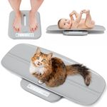 GROWNSY Baby Scale, Multifunctional Baby Weight Scale, Pet Scale for Puppy, Cat, Adult Scale Up to 330lbs, Digital Scale with Hold Function, 27-inch Height Measurement, 5 Units, LED Screen Grey