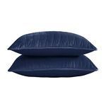 Brielle Home Premium Heavy Velvet Sham Set with Cotton Backing, King, Navy