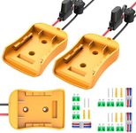 3 Packs for Power Wheel Adapter Compatible with Dewalt 20V Battery, Converter Kit with Fuse & Switch & Wire Terminals & 12 AWG Wire for DIY RC Car Toys Robotics