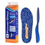 Powerstep Arch Support Shoe Insert Pinnacle Orthotic Heel Cushion Overpronation, Blue and Orange, Men's 12-13