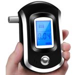 SIMMANS Professional Digital Breath Alcohol Tester Breathalyzer with LCD Display with 5 Mouthpieces AT6000 Bafometro Alcoholimetro