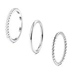 ZELORES 3Pcs CZ Stacking Rings for Women Stainless Steel Midi Knuckle Ring Cubic Zirconia Wedding Engagement Ring (7)