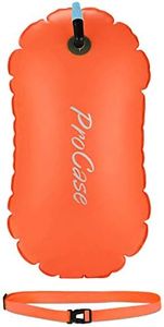 ProCase Swim Buoy Float, Swimming Bubble Safety Float with Adjustable Waist Belt for Open Water Swimmers, Triathletes, Snorkelers, Kayakers, Safe Swim Trainers -Orange