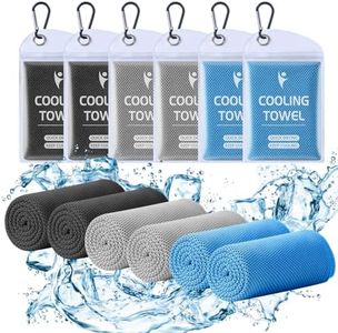 Cooling Towels (40"x12"), Breathable Gym Towels Cooling Towels for Neck and Face, Men & Women Workout Towel for Hot Weather, Sweat Towel for Gym Yoga, Camping, Fitness, Running, Traveling, 6 Pack