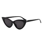 TECH-LINE-DIRECT Black Vintage Square Cat Eye Sunglasses Women Fashion Trendy Cateye Sun glasses UK