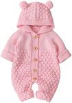 VICROAD Baby Hooded Knitted Rompers