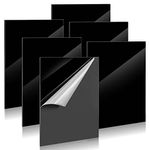 AOPULE 6 Pack A4 Black Acrylic Sheet,11.69 ”x 8.26” Black Cast Acrylic Sheet Acrylic Sheet Black for Signs, DIY Display Projects, Craft,Home Decor(2mm)