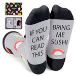 Zmart Funny Food Socks for Women - Pickle Ice Cream Hot Dog Gifts, Novelty Pickle Ice Cream Hot Dog Socks, Bring Me Sushi, Medium