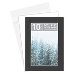 Golden State Art, Pack of 10 Black Pre-Cut 5x7 Picture Mat for 4x6 Photo with White Core Mattes Sets. Includes 10 High Premier Acid Free Bevel Cut Matts & 10 Backing Backers Board & 10 Clear Bags