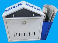 Metal Milk box with lock & Newspaper holder || Heavy Material for Outdoor Use || Durable & anti-rust powder coated